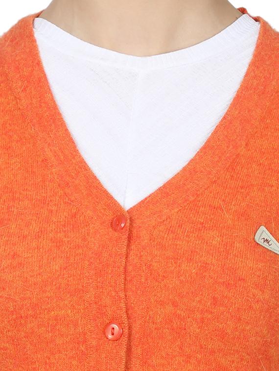 orange wool cardigan - 17523626 - Zoom Image - 5