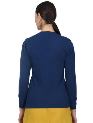 navy blue wool cardigan - 17523627 - Standard Image - 3