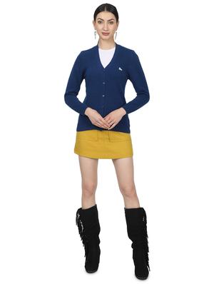 navy blue wool cardigan - 17523627 - Standard Image - 4