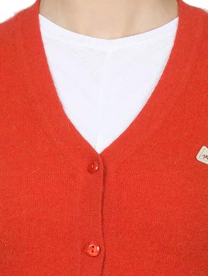 red wool cardigan - 17523629 - Standard Image - 5