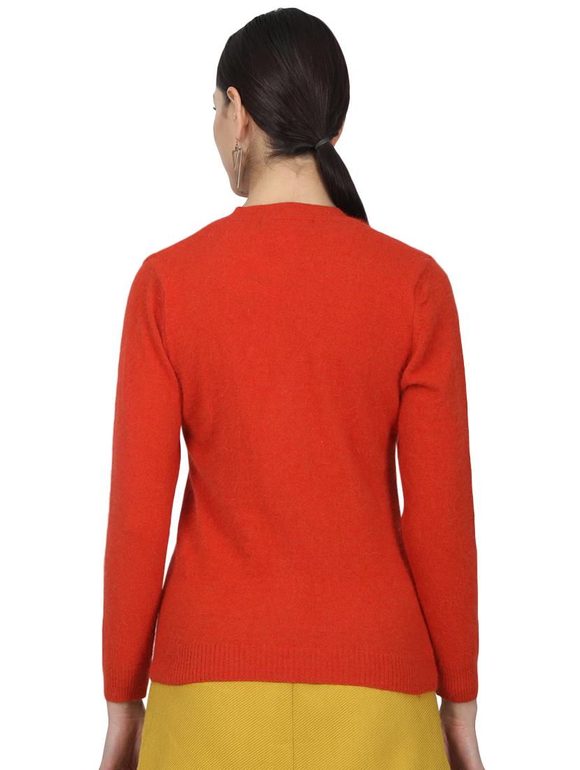red wool cardigan - 17523629 - Zoom Image - 3