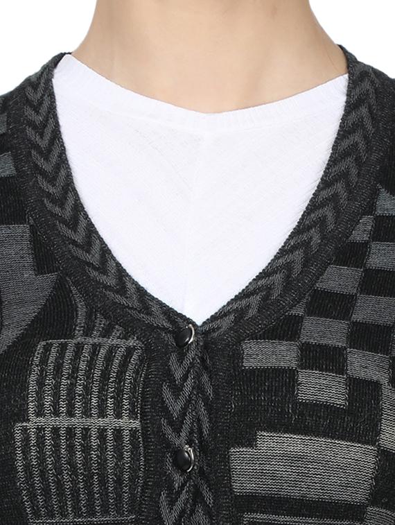 black wool cardigan - 17523630 - Zoom Image - 5