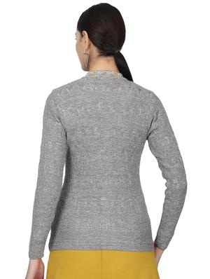 grey wool cardigan - 17523632 - Standard Image - 3