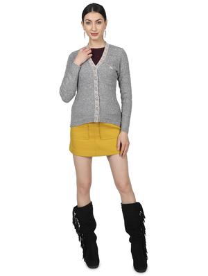 grey wool cardigan - 17523632 - Standard Image - 4