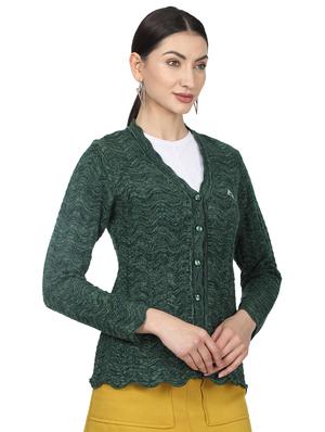 green self design cardigan - 17523635 - Standard Image - 2