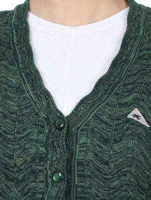 green self design cardigan - 17523635 - Standard Image - 5