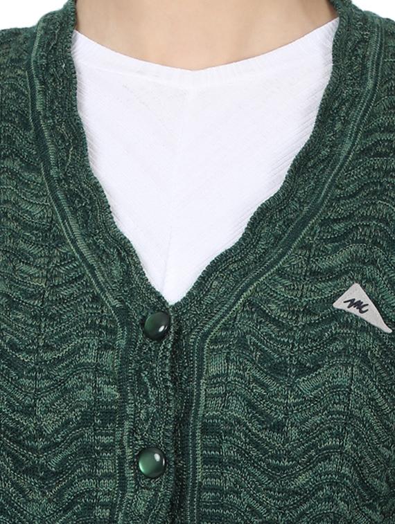 green self design cardigan - 17523635 - Zoom Image - 5