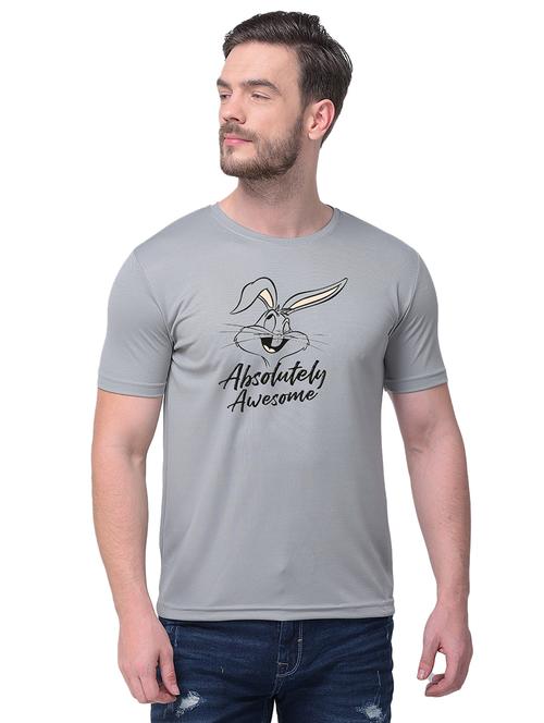grey printed t-shirt - 17523752 - Standard Image - 1