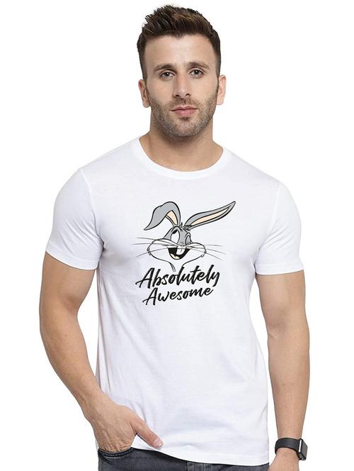 white printed t-shirt - 17523753 - Standard Image - 1