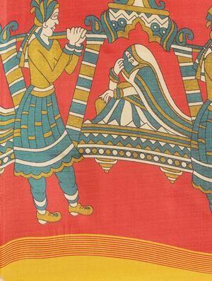 mustard silk printed saree with blouse - 17523764 - Standard Image - 4
