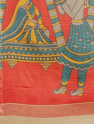 conversational printed saree with blouse - 17523766 - Standard Image - 4