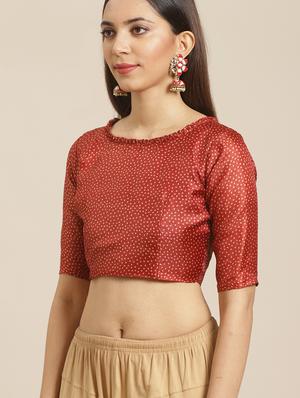 peach silk printed saree with blouse - 17523769 - Standard Image - 3