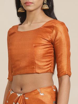 conversational printed saree with blouse - 17523771 - Standard Image - 3