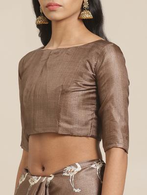 conversational printed saree with blouse - 17523773 - Standard Image - 3