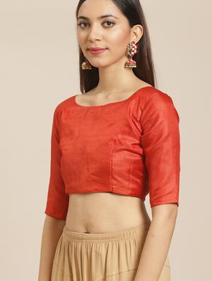 maroon silk printed saree with blouse - 17523779 - Standard Image - 3