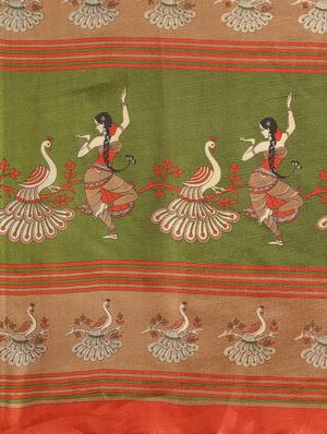 maroon silk printed saree with blouse - 17523779 - Standard Image - 4