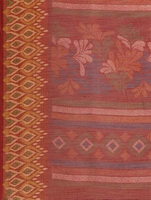 floral printed saree with blouse - 17523783 - Standard Image - 4