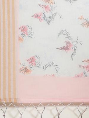 floral printed saree with blouse - 17523794 - Standard Image - 4
