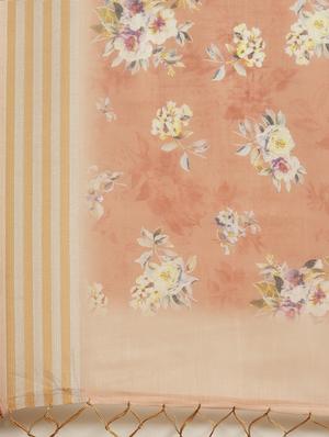 floral printed saree with blouse - 17523795 - Standard Image - 4