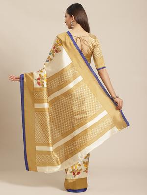 conversational printed saree with blouse - 17523854 - Standard Image - 2