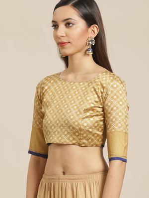 conversational printed saree with blouse - 17523854 - Standard Image - 3