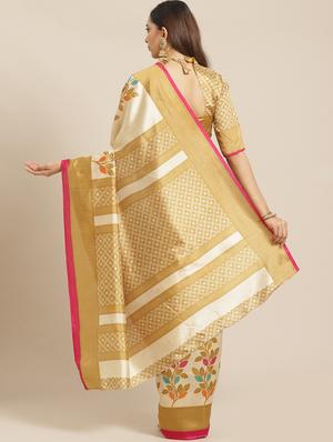 conversational printed saree with blouse - 17523855 - Standard Image - 2