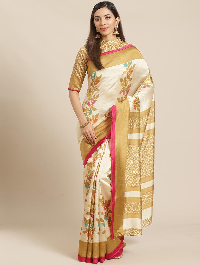 conversational printed saree with blouse - 17523855 - Zoom Image - 1