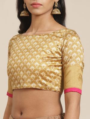 conversational printed saree with blouse - 17523858 - Standard Image - 3
