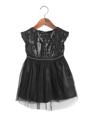 black polyester frock - 17523999 - Standard Image - 2