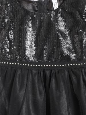 black polyester frock - 17523999 - Standard Image - 3