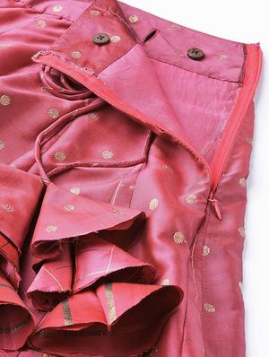 self design flared lehenga - 17524058 - Standard Image - 5