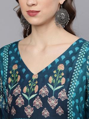 floral straight kurta - 17524086 - Standard Image - 6