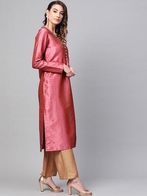checkered straight kurta - 17524094 - Standard Image - 2