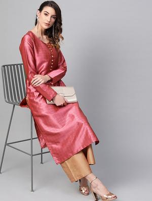 checkered straight kurta - 17524094 - Standard Image - 4