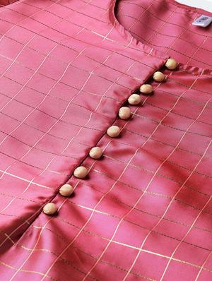 checkered straight kurta - 17524094 - Standard Image - 6