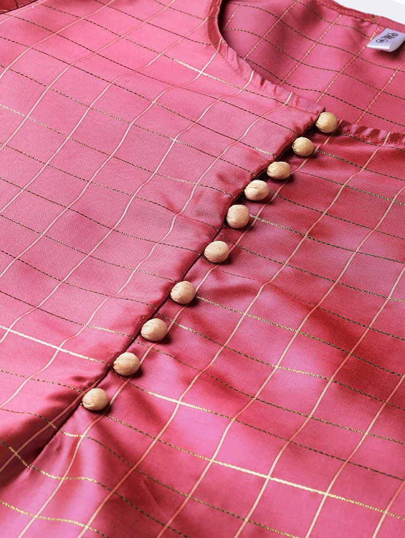checkered straight kurta - 17524094 - Zoom Image - 6