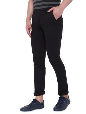 black solid chinos - 17524107 - Standard Image - 2