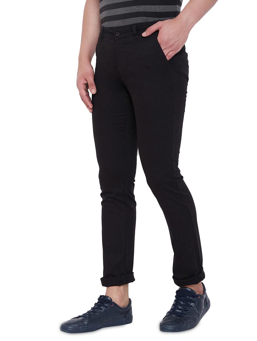 black solid chinos - 17524107 - Zoom Image - 2