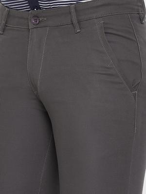 grey solid chinos - 17524109 - Standard Image - 5