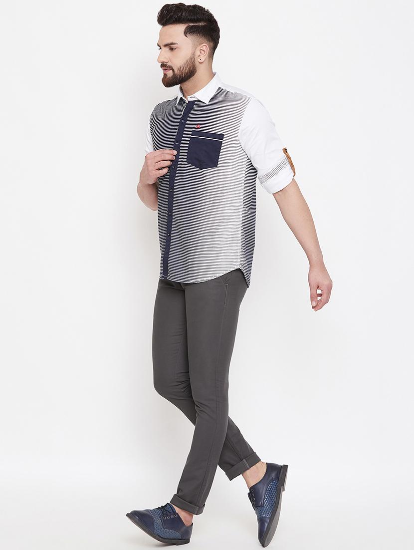 grey solid chinos - 17524109 - Zoom Image - 4