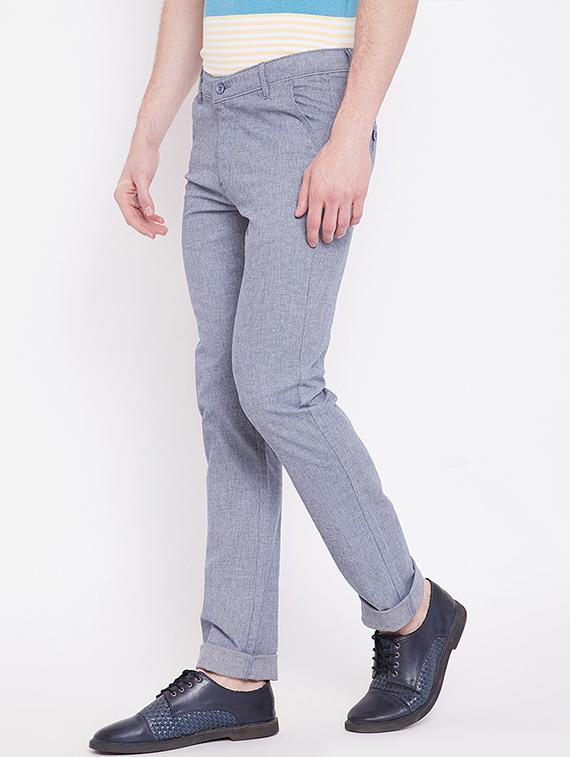 blue solid chinos - 17524110 - Zoom Image - 2