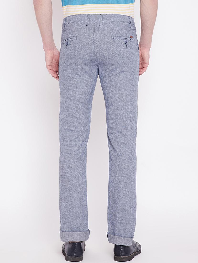 blue solid chinos - 17524110 - Zoom Image - 3