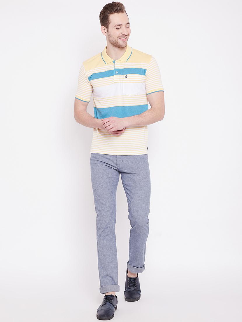 blue solid chinos - 17524110 - Zoom Image - 4