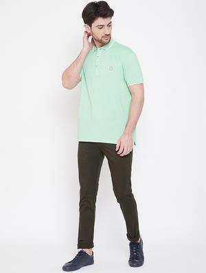 olive green solid chinos - 17524112 - Standard Image - 4