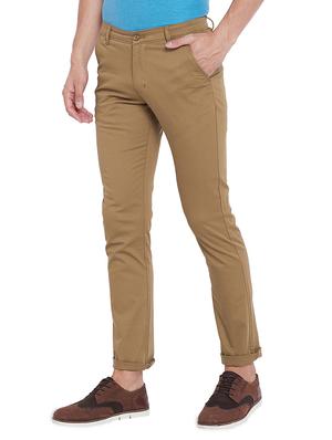 beige solid chinos - 17524114 - Standard Image - 2