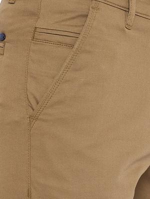 beige solid chinos - 17524114 - Standard Image - 5