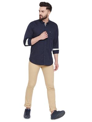 beige solid chinos - 17524117 - Standard Image - 4