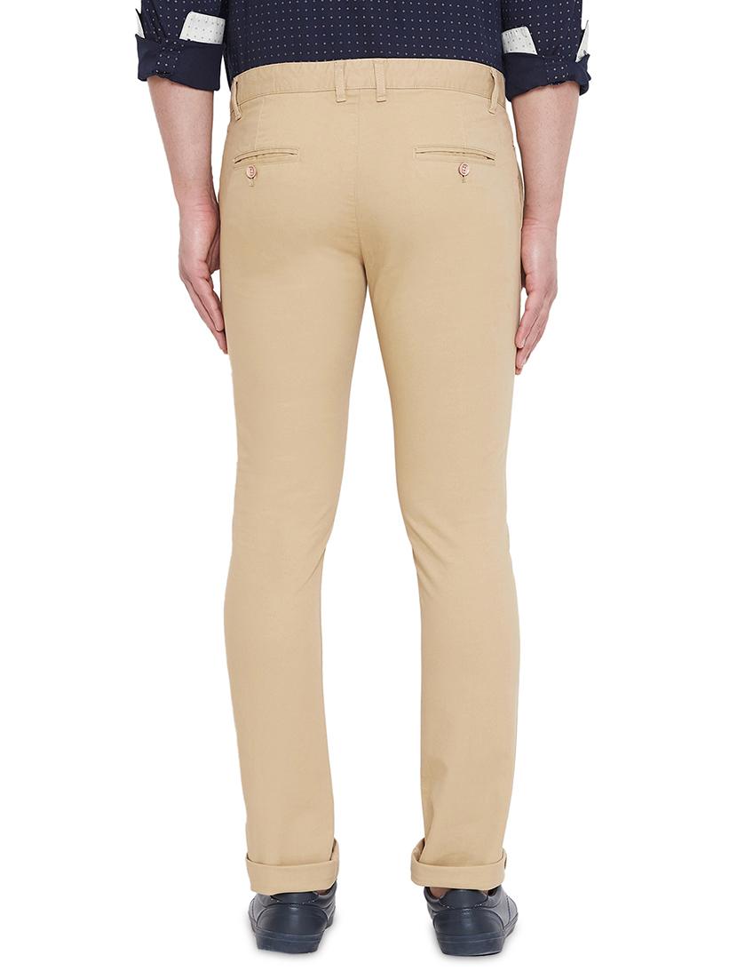 beige solid chinos - 17524117 - Zoom Image - 3