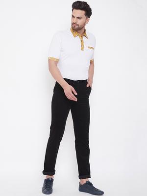 black solid corduroy trouser - 17524119 - Standard Image - 4