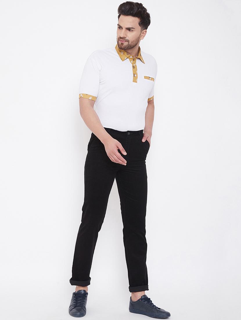 black solid corduroy trouser - 17524119 - Zoom Image - 4